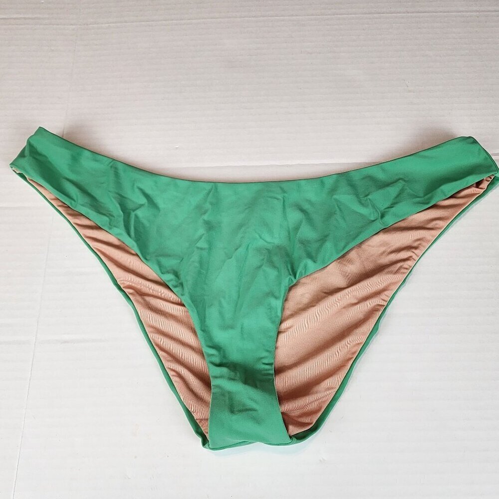 J Crew green  solid bikini bottoms sz XXL Beach Vacation Cruise wear